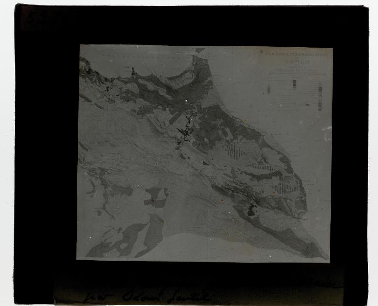 Carte géologique provisoire du Maroc par Louis Gentil